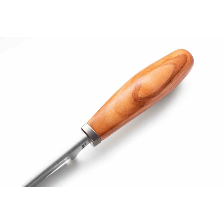 Couteau LionSteel Willy Olive Wood Lame Acier M390 Manche Bois d'Olivier Etui Cuir Italy LSTWL1UL - Livraison Gratuite