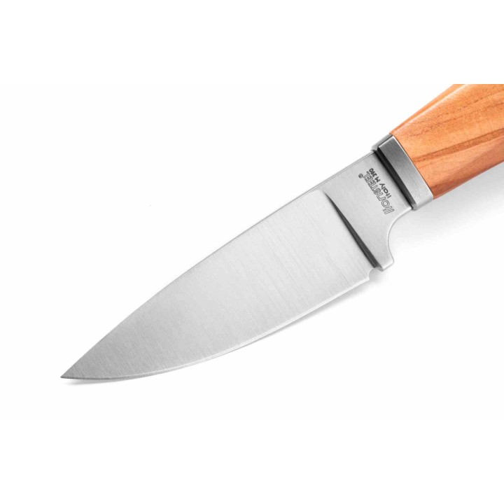 Couteau LionSteel Willy Olive Wood Lame Acier M390 Manche Bois d'Olivier Etui Cuir Italy LSTWL1UL - Livraison Gratuite
