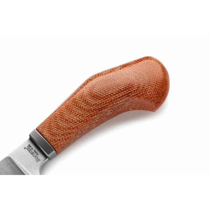 Couteau LionSteel Willy Natural Canvas Micarta Lame Acier M390 Manche Micarta Etui Cuir Italy LSTWL1CVN - Livraison Gratuite