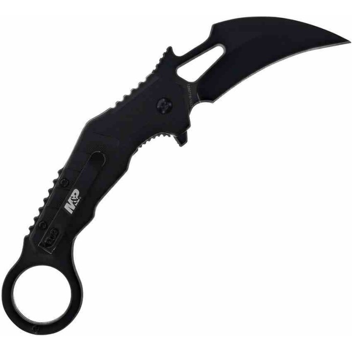Couteau Smith&Wesson Karambit A/O Linerlock Manche Polymère Lame Acier Inox Clip SWP1200649 - Livraison Gratuite
