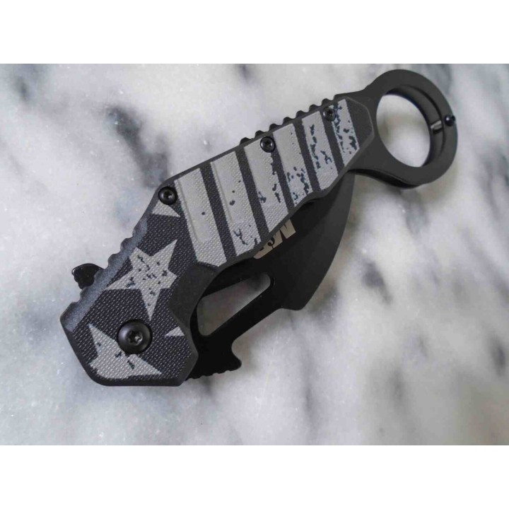 Couteau Smith&Wesson Karambit A/O Linerlock Manche Polymère Lame Acier Inox Clip SWP1200649 - Livraison Gratuite