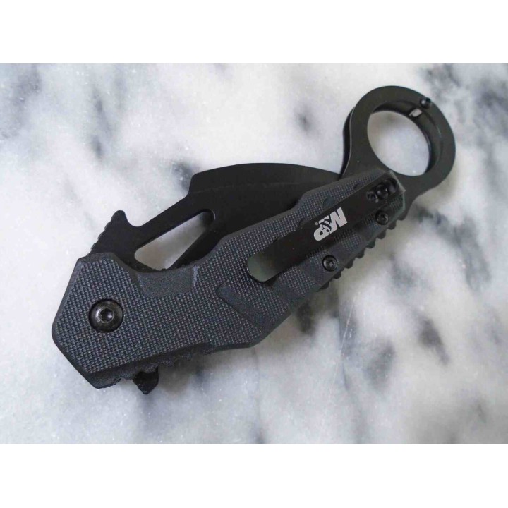Couteau Smith&Wesson Karambit A/O Linerlock Manche Polymère Lame Acier Inox Clip SWP1200649 - Livraison Gratuite