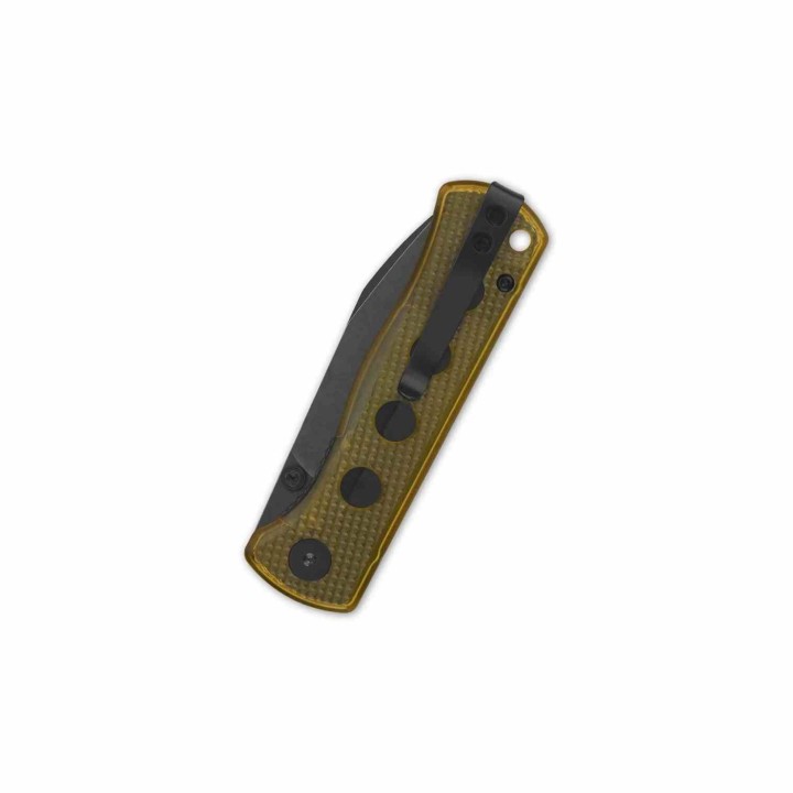 Couteau QSP Canary Ultem Folder Lame Acier 14C28N Blackwash Manche Ultem IKBS Linerlock Clip QS150J2 - Livraison Gratuite