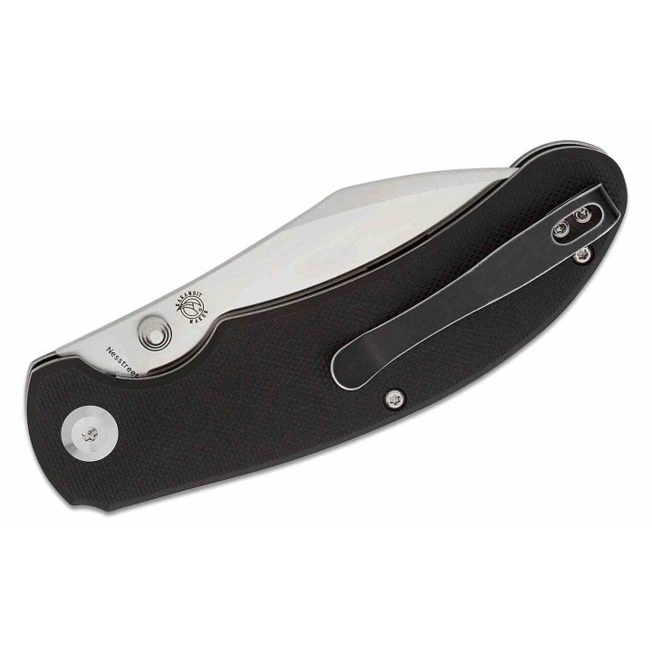 Couteau Kansept Nesstreet Black Lame Acier 154CM Satin Sheepsfoot Manche G10 IKBS Linerlock Clip KT1039A1 - Livraison Gratuite