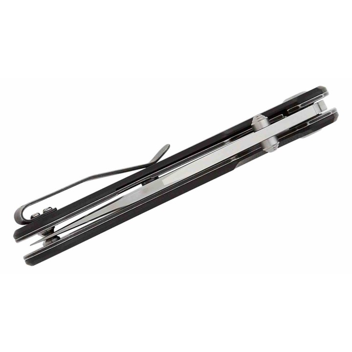 Couteau Kansept Nesstreet Black Lame Acier 154CM Satin Sheepsfoot Manche G10 IKBS Linerlock Clip KT1039A1 - Livraison Gratuite
