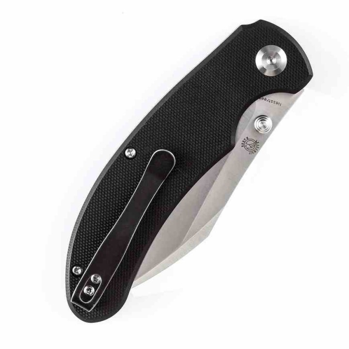 Couteau Kansept Nesstreet Black Lame Acier 154CM Satin Sheepsfoot Manche G10 IKBS Linerlock Clip KT1039A1 - Livraison Gratuite