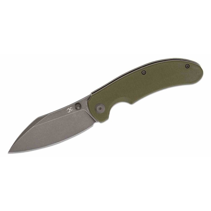 Couteau Kansept Nesstreet Olive Lame Acier 154CM SW Sheepsfoot Manche G10 IKBS Linerlock Clip KT1039A3 - Livraison Gratuite