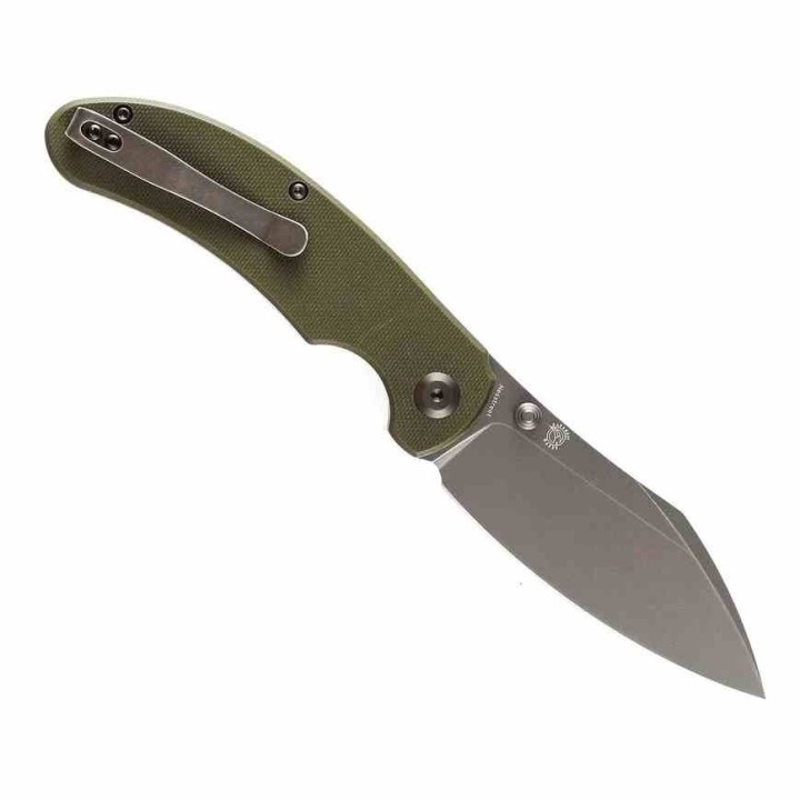 Couteau Kansept Nesstreet Olive Lame Acier 154CM SW Sheepsfoot Manche G10 IKBS Linerlock Clip KT1039A3 - Livraison Gratuite