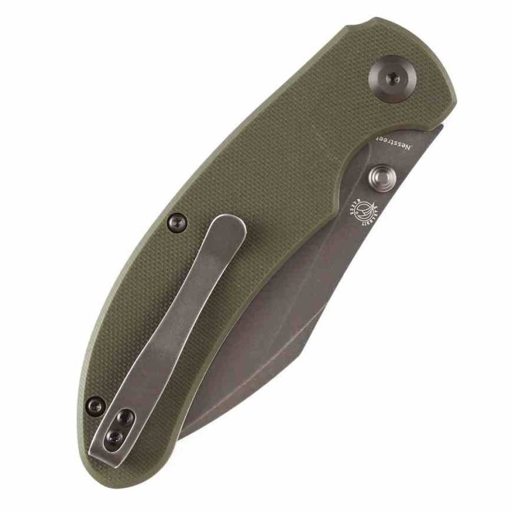Couteau Kansept Nesstreet Olive Lame Acier 154CM SW Sheepsfoot Manche G10 IKBS Linerlock Clip KT1039A3 - Livraison Gratuite