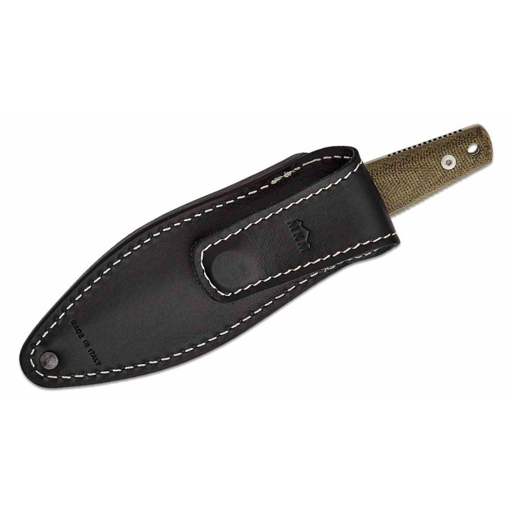 Couteau MKM TPF Defense Green Manche Micarta Lame Acier CPM-MagnaCut Etui Cuir Made Italy MKMTPFDGC - Livraison Gratuite