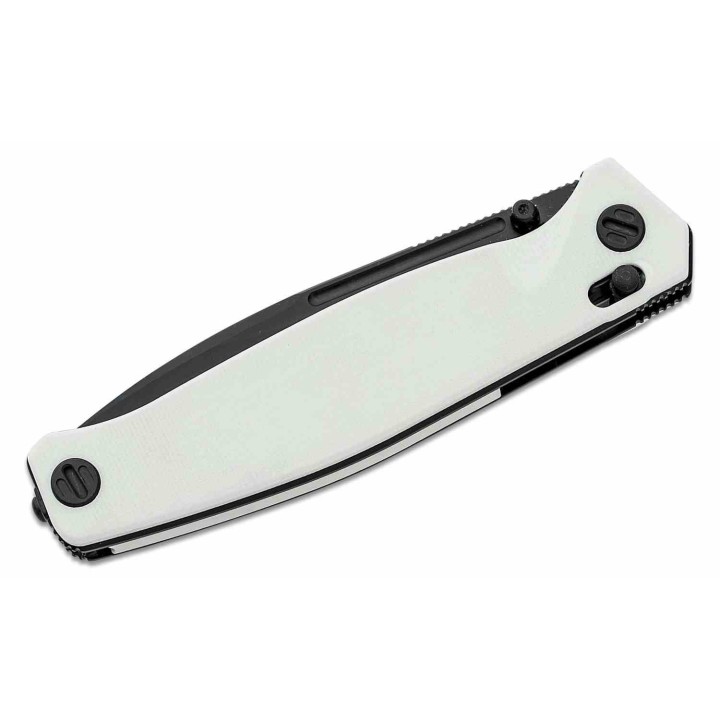 Couteau Real Steel HUGINN White/Black Manche G10 Lame Acier VG-10 Slide Lock Clip RS7652WB - Livraison Gratuite