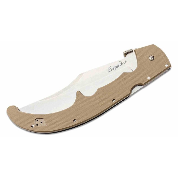 Couteau Cold Steel Espada XL Lame Acier AUS-10 Stonewash Manche FDE G-10 Lockback CS62MGCDESW - Livraison Gratuite