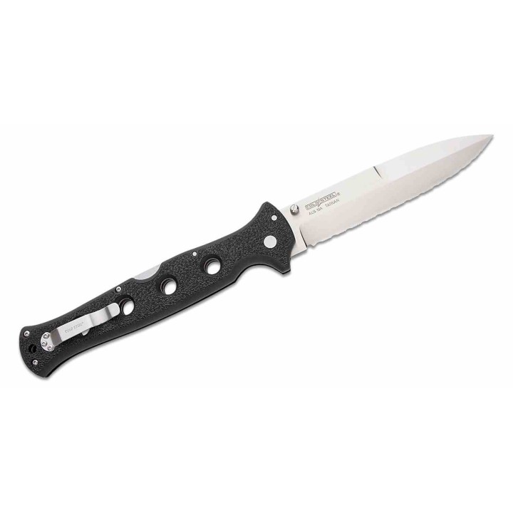 Couteau Cold Steel Counter Point XL Serrated Lame Acier AUS-10A Manche Griv-Ex Lockback Clip CS10AAS - Livraison Gratuite