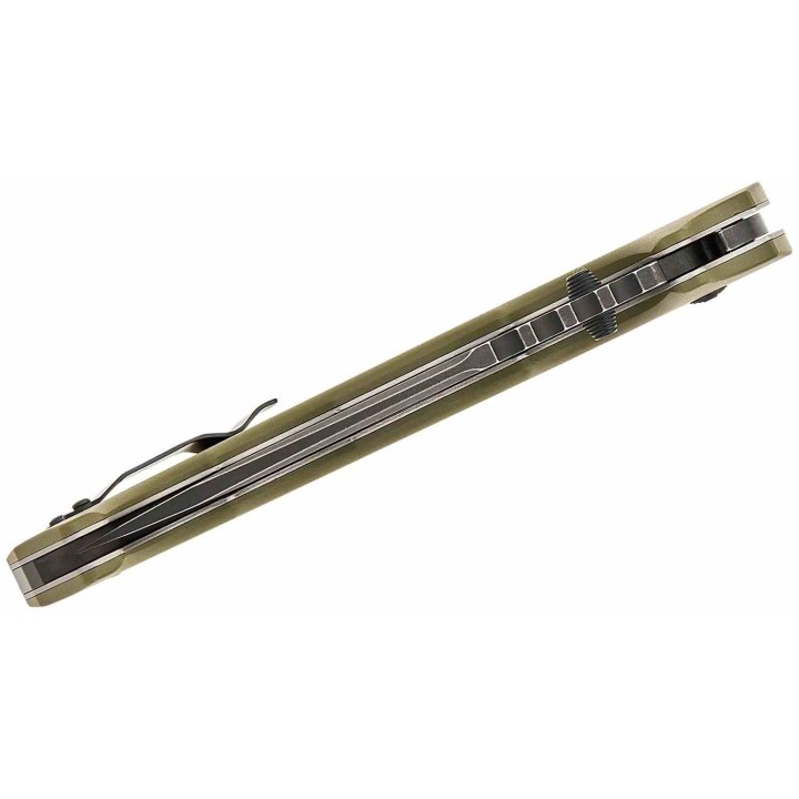 Couteau Cold Steel 5-Max Dark Green Lame Acier S35VN Blackwash Manche G10 Tri-Ad Lock Clip CSFL50MAX - Livraison Gratuite