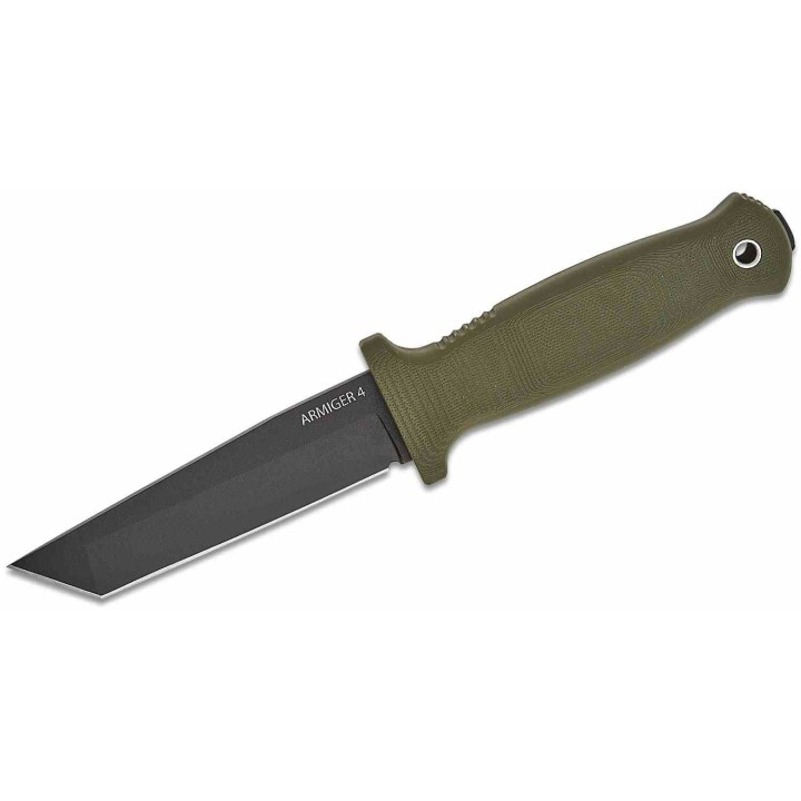 Couteau Demko Armiger 4 Lame Acier 80CrV2 Tanto Manche Polymère OD Green Etui Kydex DEM09657 - Livraison Gratuite