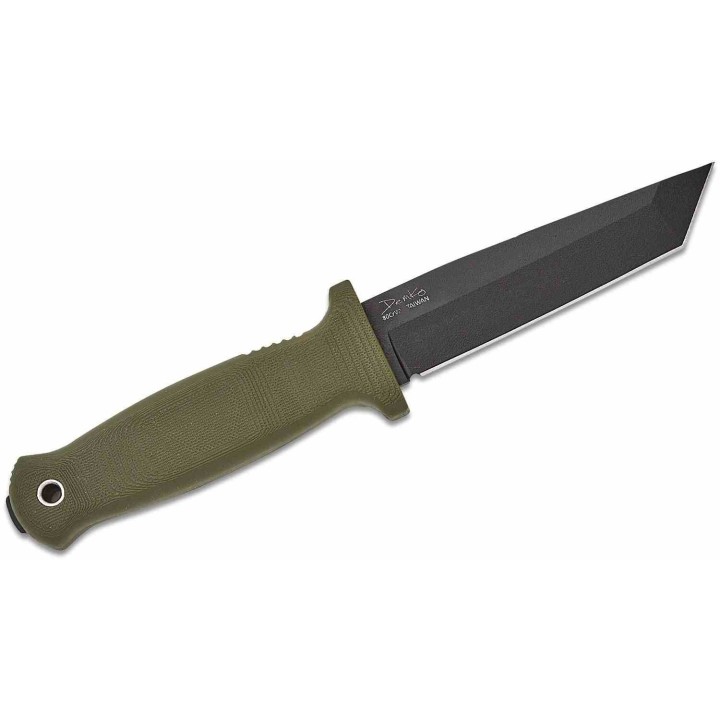 Couteau Demko Armiger 4 Lame Acier 80CrV2 Tanto Manche Polymère OD Green Etui Kydex DEM09657 - Livraison Gratuite