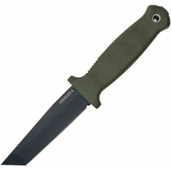 Couteau Demko Armiger 4 Lame Acier 80CrV2 Tanto Manche Polymère OD Green Etui Kydex DEM09657 - Livraison Gratuite