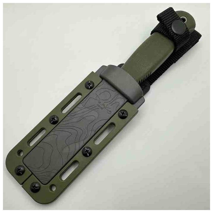 Couteau Demko Armiger 4 Lame Acier 80CrV2 Tanto Manche Polymère OD Green Etui Kydex DEM09657 - Livraison Gratuite