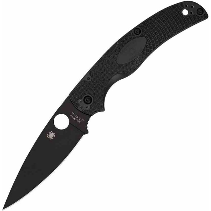  Couteau Spyderco Native Chief Lightweight Lame Acier CTS-BD1N Black Manche FRN Lockback USA SC244PBBK - Livraison Gratuite