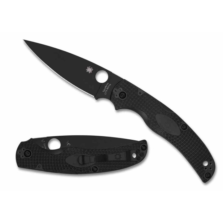  Couteau Spyderco Native Chief Lightweight Lame Acier CTS-BD1N Black Manche FRN Lockback USA SC244PBBK - Livraison Gratuite