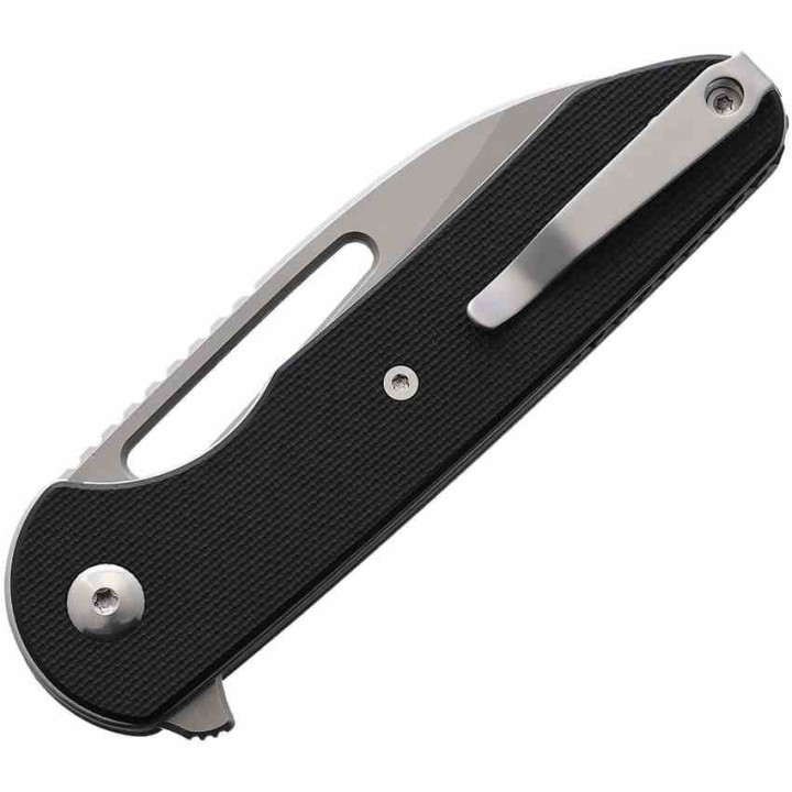 Couteau Ferrum Forge Prolix Black Manche G10 Lame Acier Nitro-V SW Sheepsfoot Liner Lock Clip FF006B - Livraison Gratuite