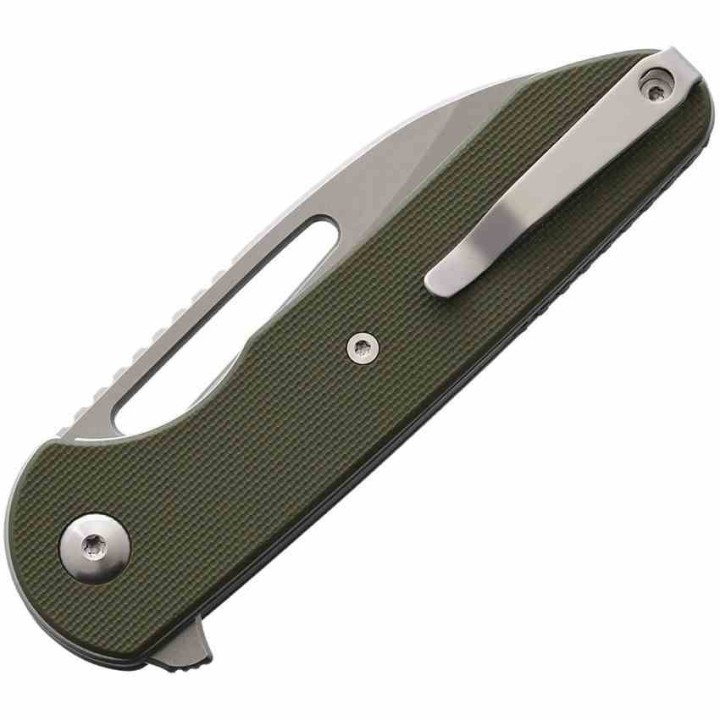 Couteau Ferrum Forge Prolix Green Manche G10 Lame Acier Nitro-V SW Sheepsfoot Liner Lock Clip FF006G - Livraison Gratuite