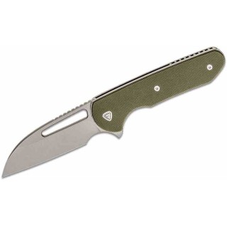 Couteau Ferrum Forge Prolix Green Manche G10 Lame Acier Nitro-V SW Sheepsfoot Liner Lock Clip FF006G - Livraison Gratuite