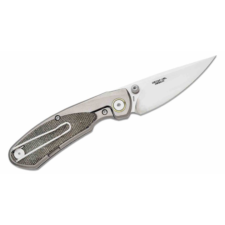 Couteau Bestech Lito Black Lame Acier M390 Satin Manche Titane/Micarta IKBS Framelock Clip BTKT2307A - Livraison Gratuite