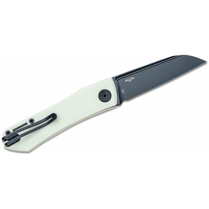 Couteau Real Steel Solis Lite White Slipjoint Lame Acier D2 Manche G10 Clip RS7064WB - Livraison Gratuite