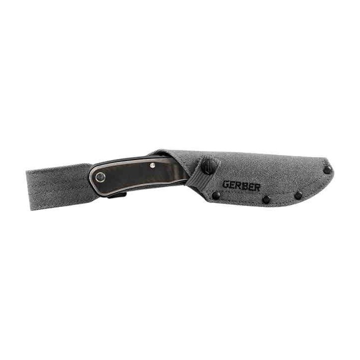 Couteau Gerber Downwind Drop Point Black Lame Acier 7Cr17MoV Manche G10 Etui Canvas G1816 - Livraison Gratuite