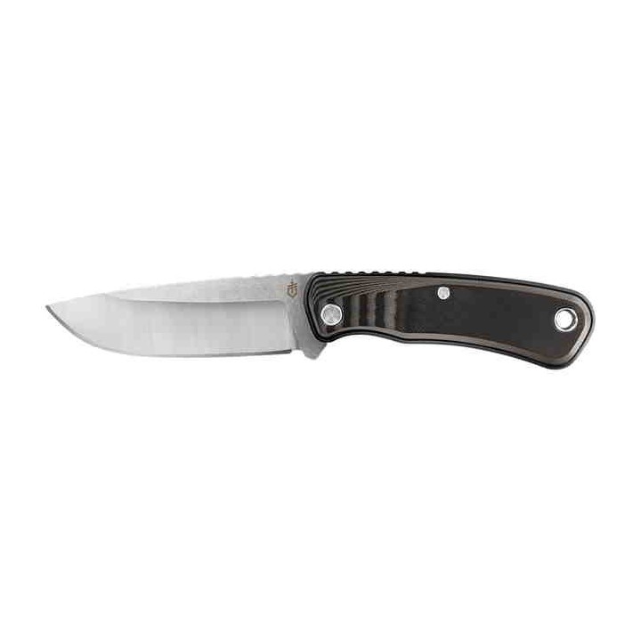 Couteau Gerber Downwind Drop Point Black Lame Acier 7Cr17MoV Manche G10 Etui Canvas G1816 - Livraison Gratuite