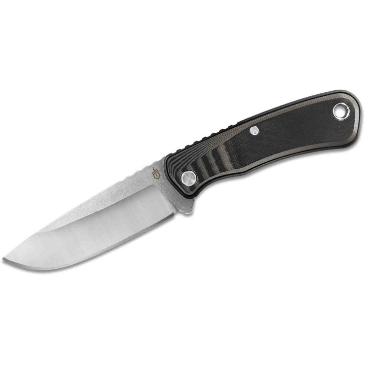 Couteau Gerber Downwind Drop Point Black Lame Acier 7Cr17MoV Manche G10 Etui Canvas G1816 - Livraison Gratuite