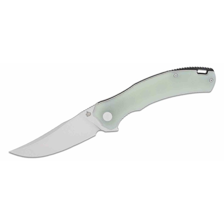  Couteau QSP Walrus Jade Lame Acier D2 SW Upswept Manche G10 IKBS Linerlock Clip QS151A1 - Livraison Gratuite