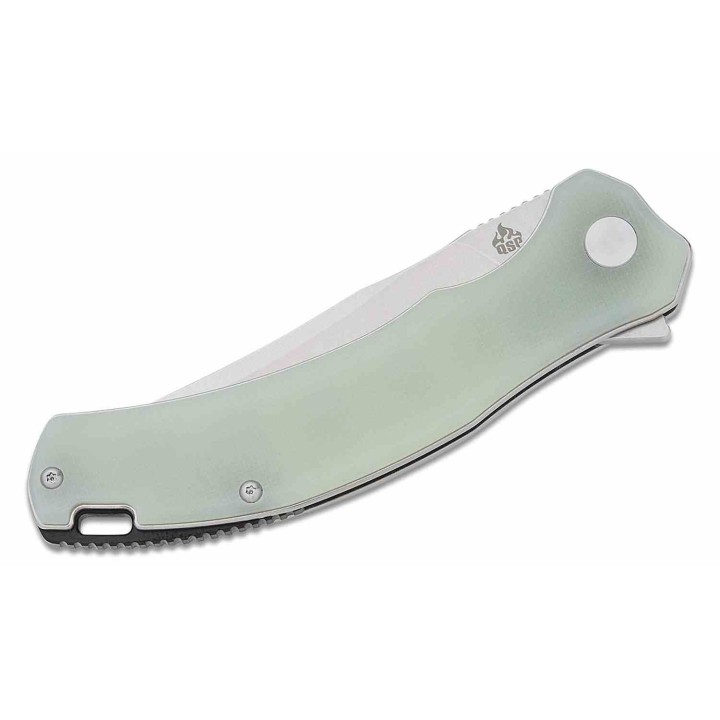  Couteau QSP Walrus Jade Lame Acier D2 SW Upswept Manche G10 IKBS Linerlock Clip QS151A1 - Livraison Gratuite