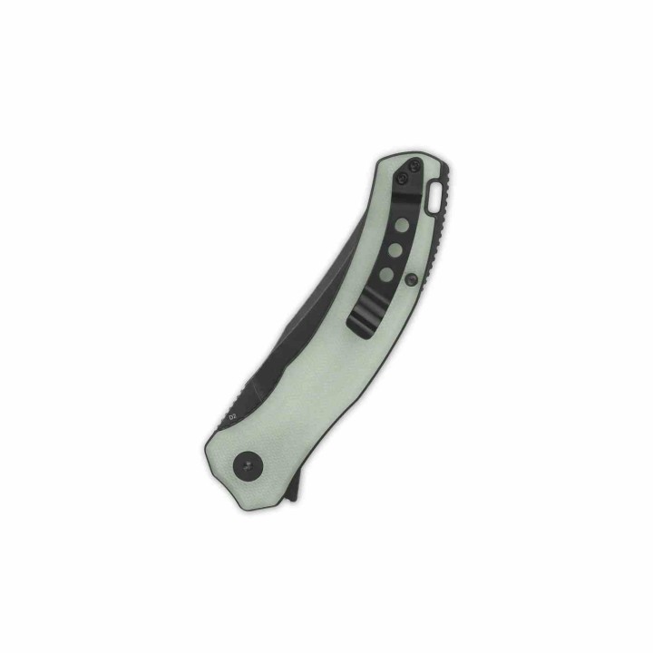 Couteau QSP Walrus Jade Lame Acier D2 SW Upswept Manche G10 IKBS Linerlock Clip QS151A2 - Livraison Gratuite