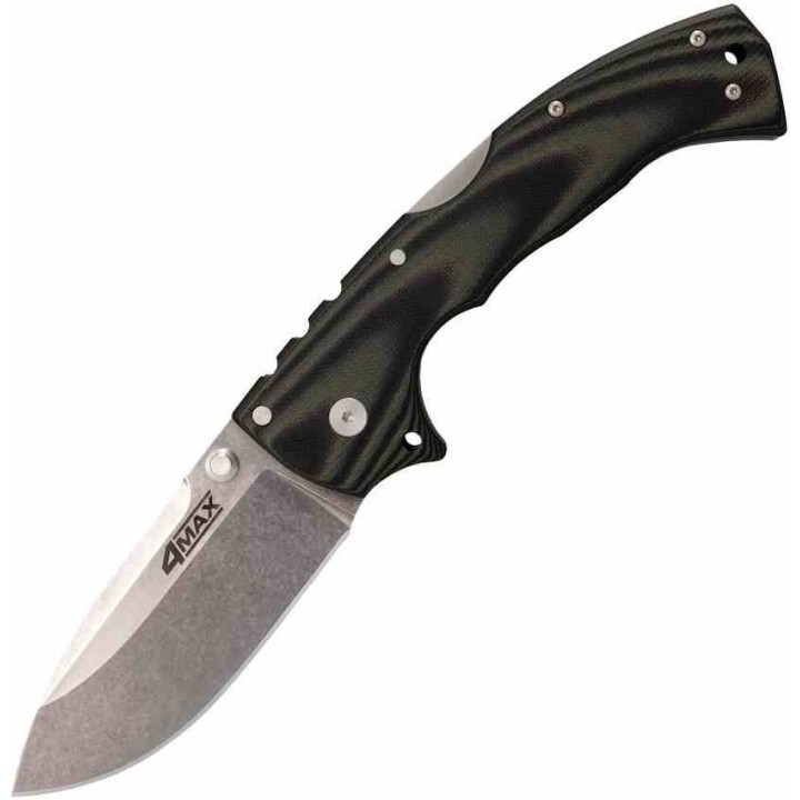 Couteau Cold Steel 4-Max Green/Black Manche G-10 Lame Acier CPM-S35VN Tri-Ad Lock Clip CS62RMA - Livraison Gratuite