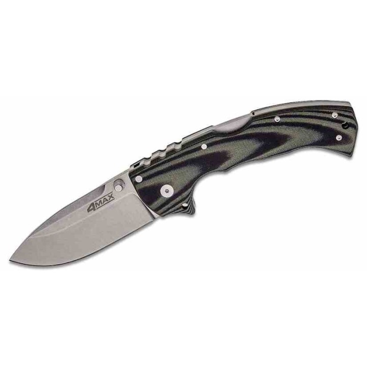 Couteau Cold Steel 4-Max Green/Black Manche G-10 Lame Acier CPM-S35VN Tri-Ad Lock Clip CS62RMA - Livraison Gratuite