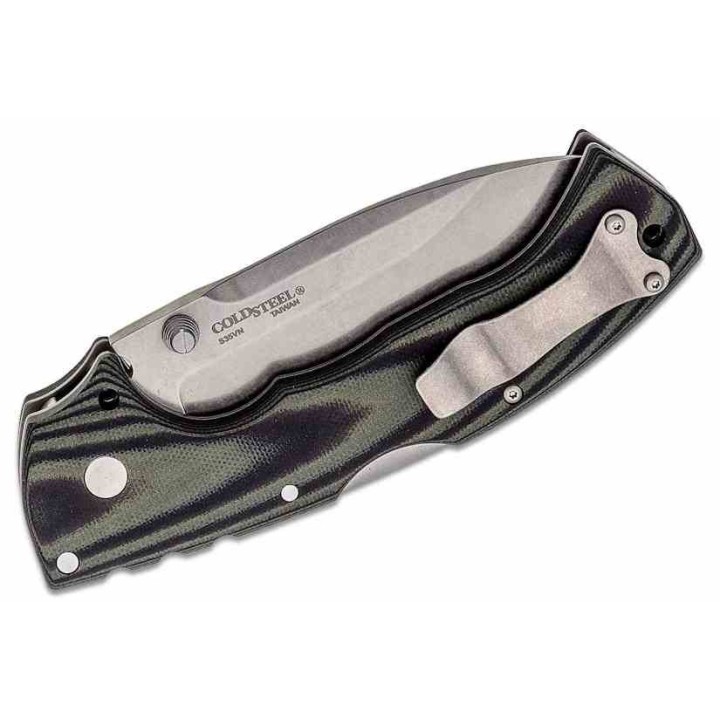 Couteau Cold Steel 4-Max Green/Black Manche G-10 Lame Acier CPM-S35VN Tri-Ad Lock Clip CS62RMA - Livraison Gratuite