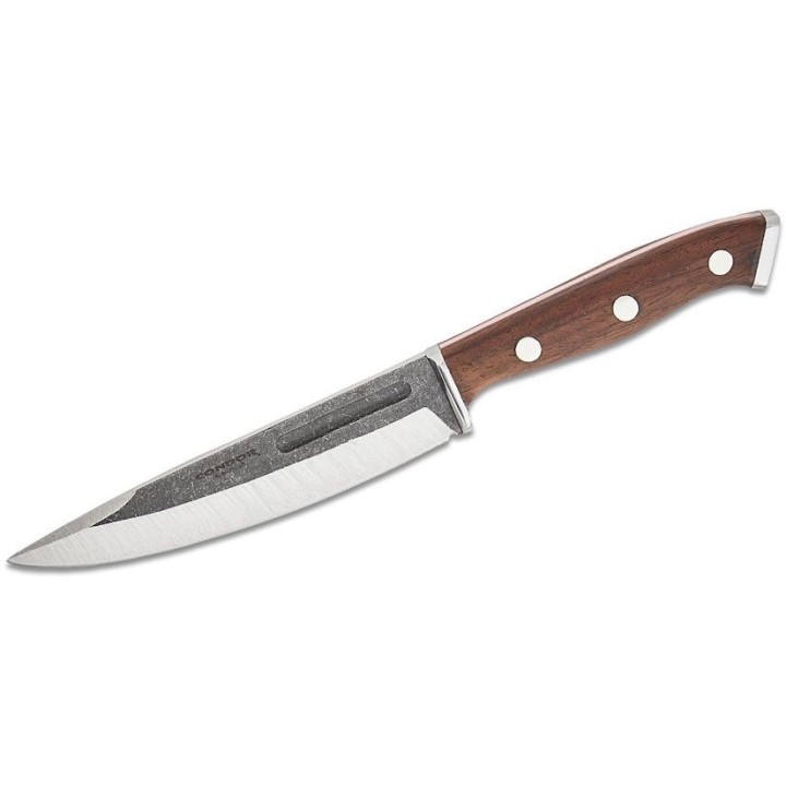 Couteau Condor Patagon Lame Acier 420HC Drop Point Manche Noyer Etui Cuir Made El Salvador CTK12259SS - Livraison Gratuite