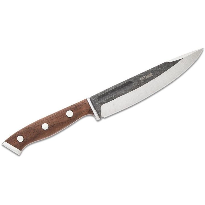 Couteau Condor Patagon Lame Acier 420HC Drop Point Manche Noyer Etui Cuir Made El Salvador CTK12259SS - Livraison Gratuite