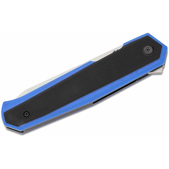 Couteau Kansept Integra Blue & Black Lame Acier 154CM SW Manche G10 IKBS Linerlock Clip KT1042A1 - Livraison Gratuite