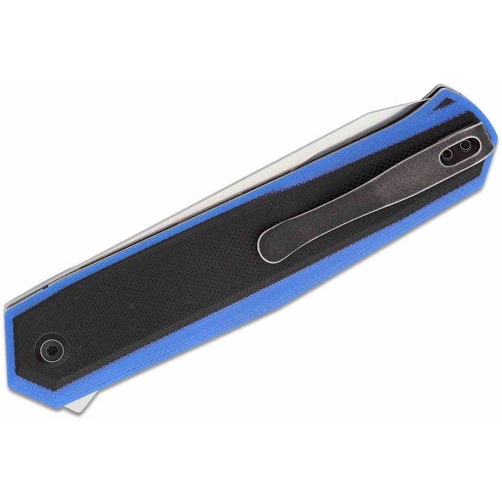 Couteau Kansept Integra Blue & Black Lame Acier 154CM SW Manche G10 IKBS Linerlock Clip KT1042A1 - Livraison Gratuite