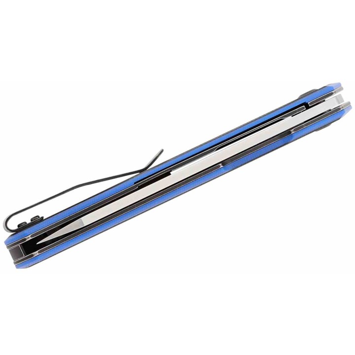 Couteau Kansept Integra Blue & Black Lame Acier 154CM SW Manche G10 IKBS Linerlock Clip KT1042A1 - Livraison Gratuite