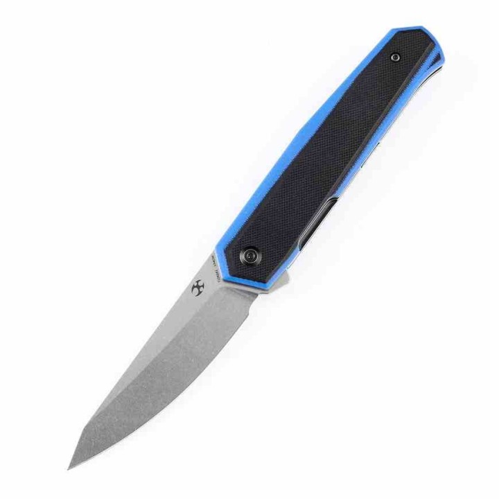Couteau Kansept Integra Blue & Black Lame Acier 154CM SW Manche G10 IKBS Linerlock Clip KT1042A1 - Livraison Gratuite