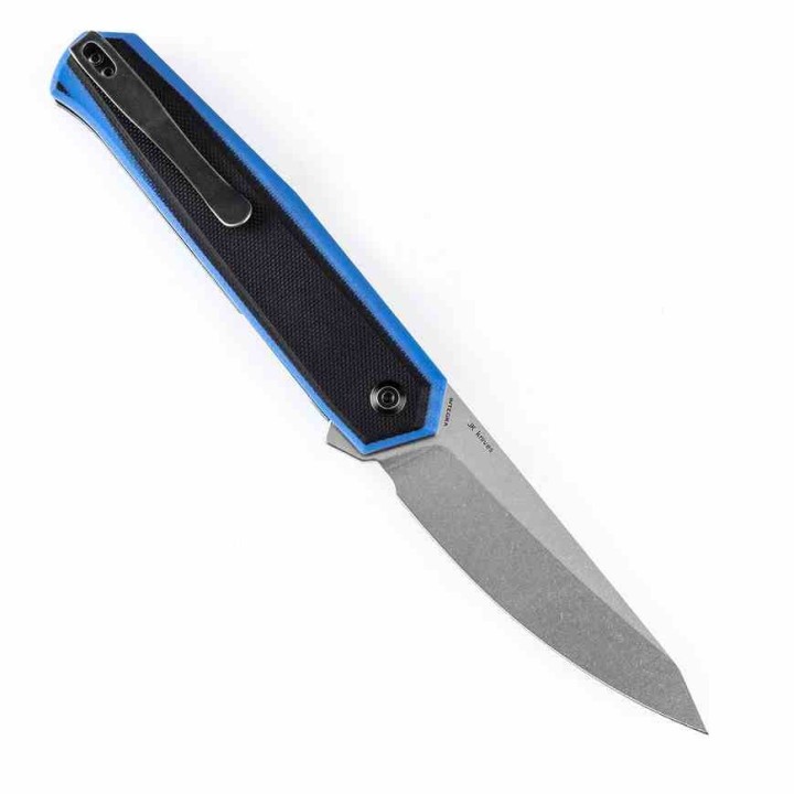 Couteau Kansept Integra Blue & Black Lame Acier 154CM SW Manche G10 IKBS Linerlock Clip KT1042A1 - Livraison Gratuite