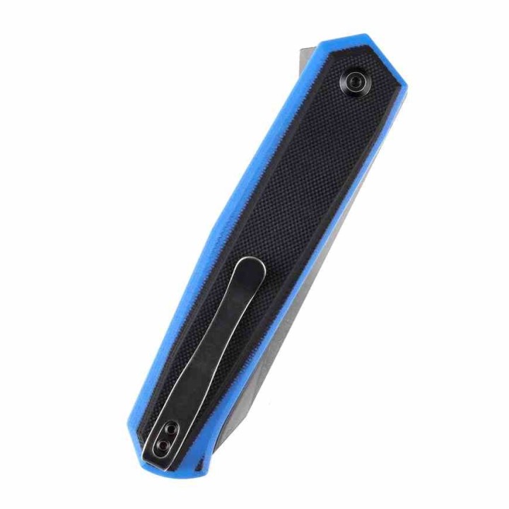 Couteau Kansept Integra Blue & Black Lame Acier 154CM SW Manche G10 IKBS Linerlock Clip KT1042A1 - Livraison Gratuite