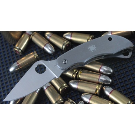 Couteau Spyderco ClipiTool Acier 8Cr13MoV Manche Acier Ciseaux SC169P - Livraison Gratuite