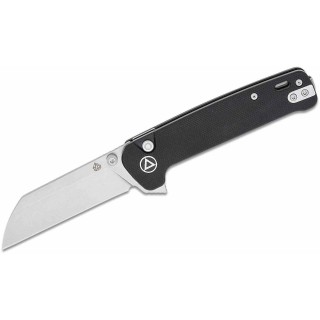 Couteau QSP Knives Penguin Button Lock Black Manche G10 Lame Acier 14C28N SW Sheepsfoot IKBS Clip QS130BLA1 - Livraison Gratuite
