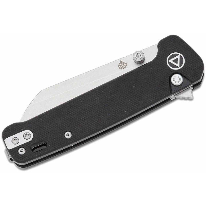 Couteau QSP Knives Penguin Button Lock Black Manche G10 Lame Acier 14C28N SW Sheepsfoot IKBS Clip QS130BLA1 - Livraison Gratuite