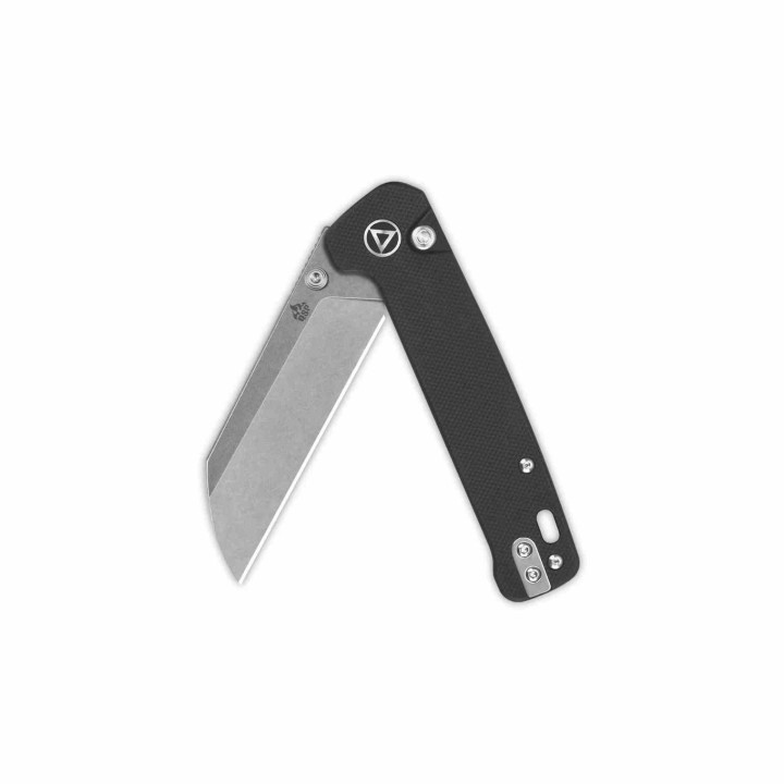 Couteau QSP Knives Penguin Button Lock Black Manche G10 Lame Acier 14C28N SW Sheepsfoot IKBS Clip QS130BLA1 - Livraison Gratuite